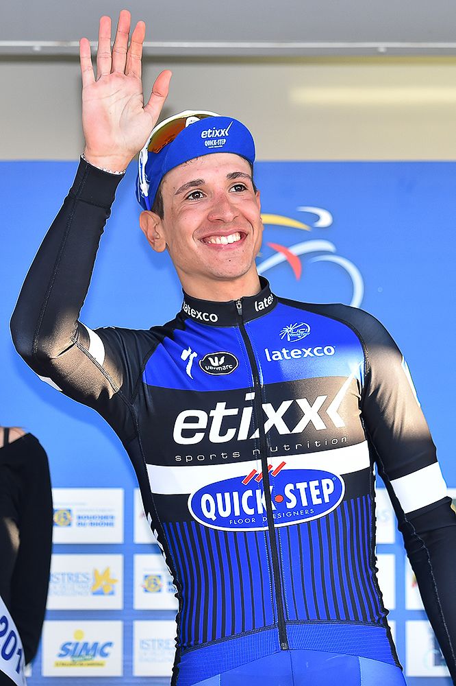 Davide Martinelli on the Provence stage 2 podium