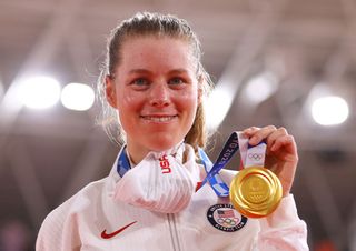 Jennifer Valente wins Olympic Omnium gold in Tokyo
