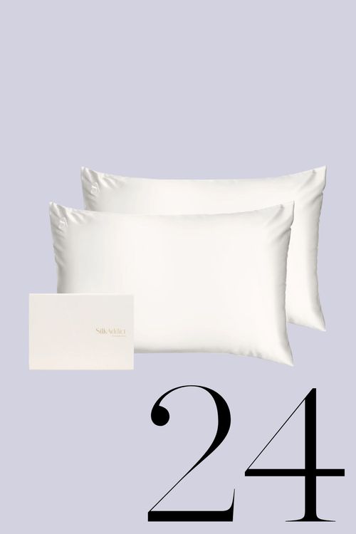 100% Mulberry Silk Pillowcase in Ivory, Set of 2