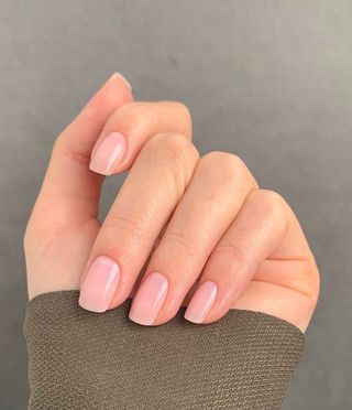 Manicure with OPI Bubble Bath nail polish