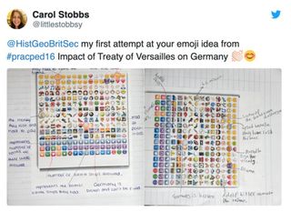 Screenshot of Carol Stobbs' emoji tweet