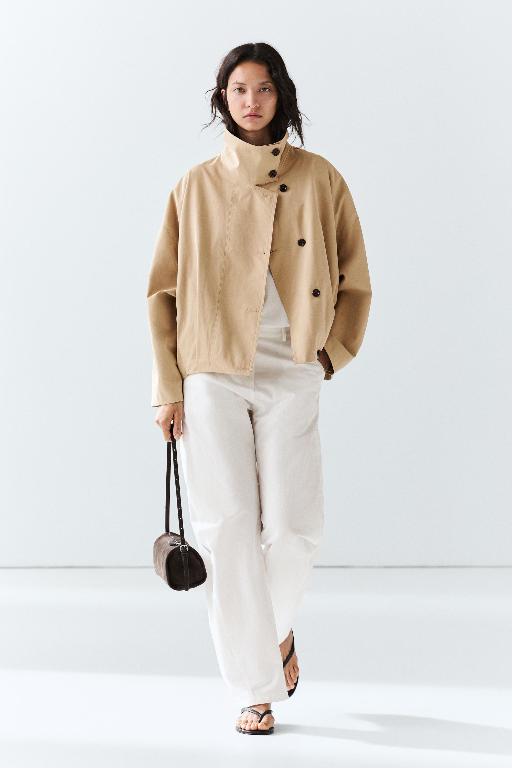 Massimo Dutti, Pleated Stand-Collar Bomber Jacket