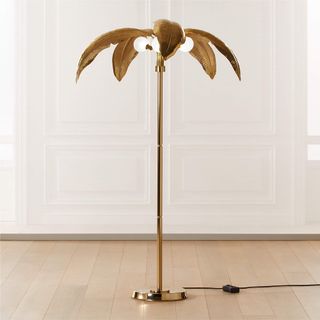 Palm Brass Finish Floor Lamp