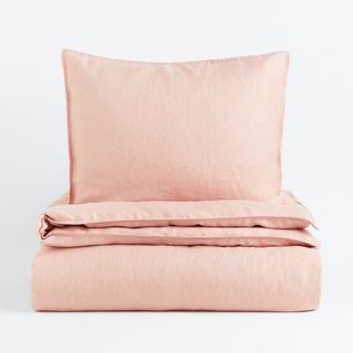 Relaxed linen bedlinen bundle in blush shade