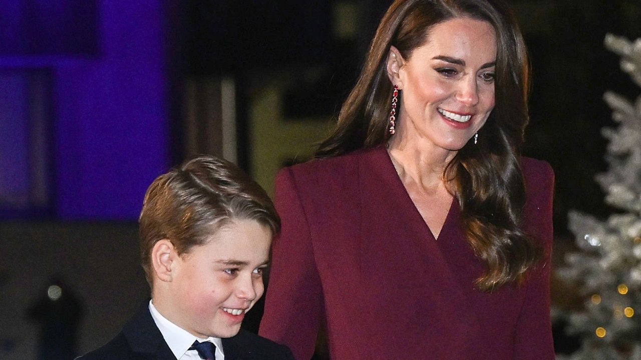 Kate Middleton and Prince George at the Christmas Carol Concert