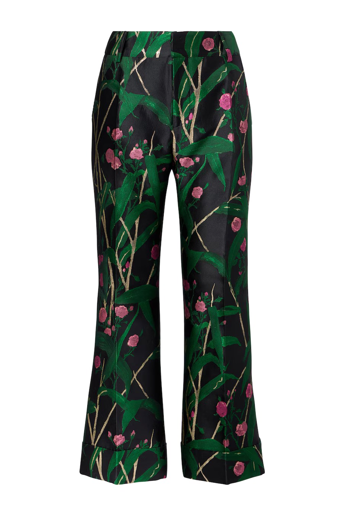 Hendrix High-Rise Jacquard Flared Pants