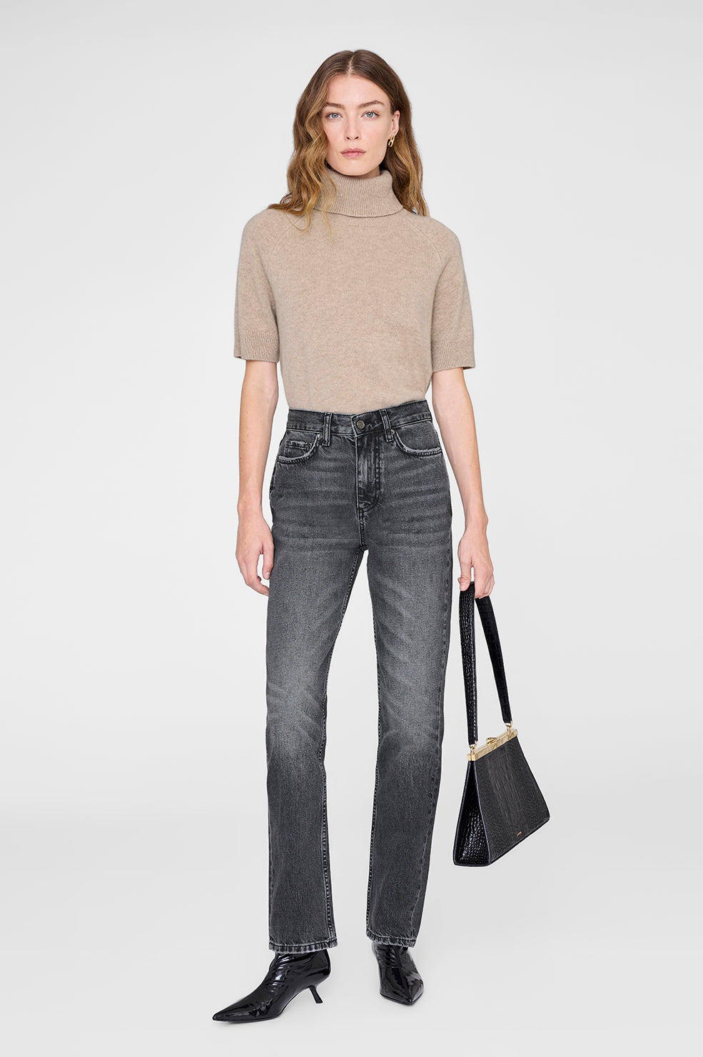 Jackson Turtleneck Sweater - Stone Melange