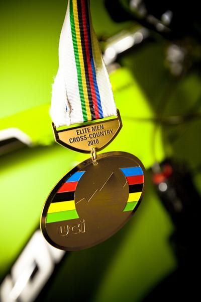 Jose Antonio Hermida's gold medal from the cross country mountain bike world championships.
