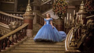 Lily James as Cinderella in Disney.