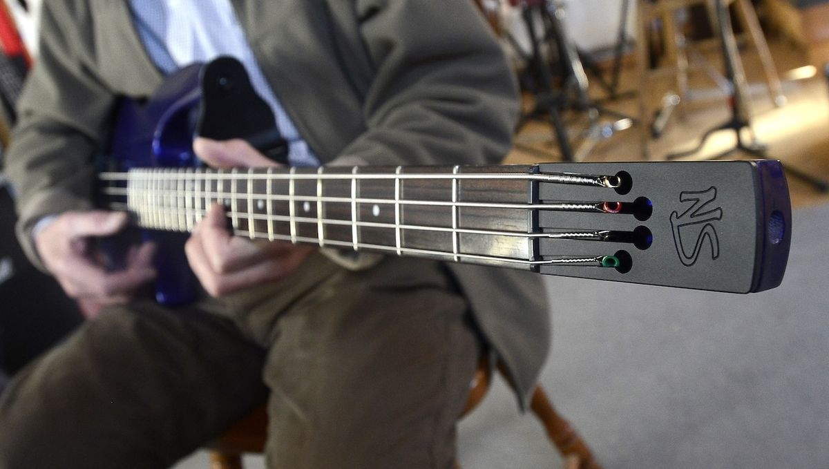 Ned Steinberger makes prototype electric bass guitars and violins at his shop/studio in Nobleboro.