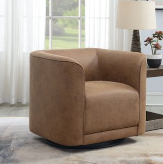 Cordoba Upholstered Swivel Barrel Chair