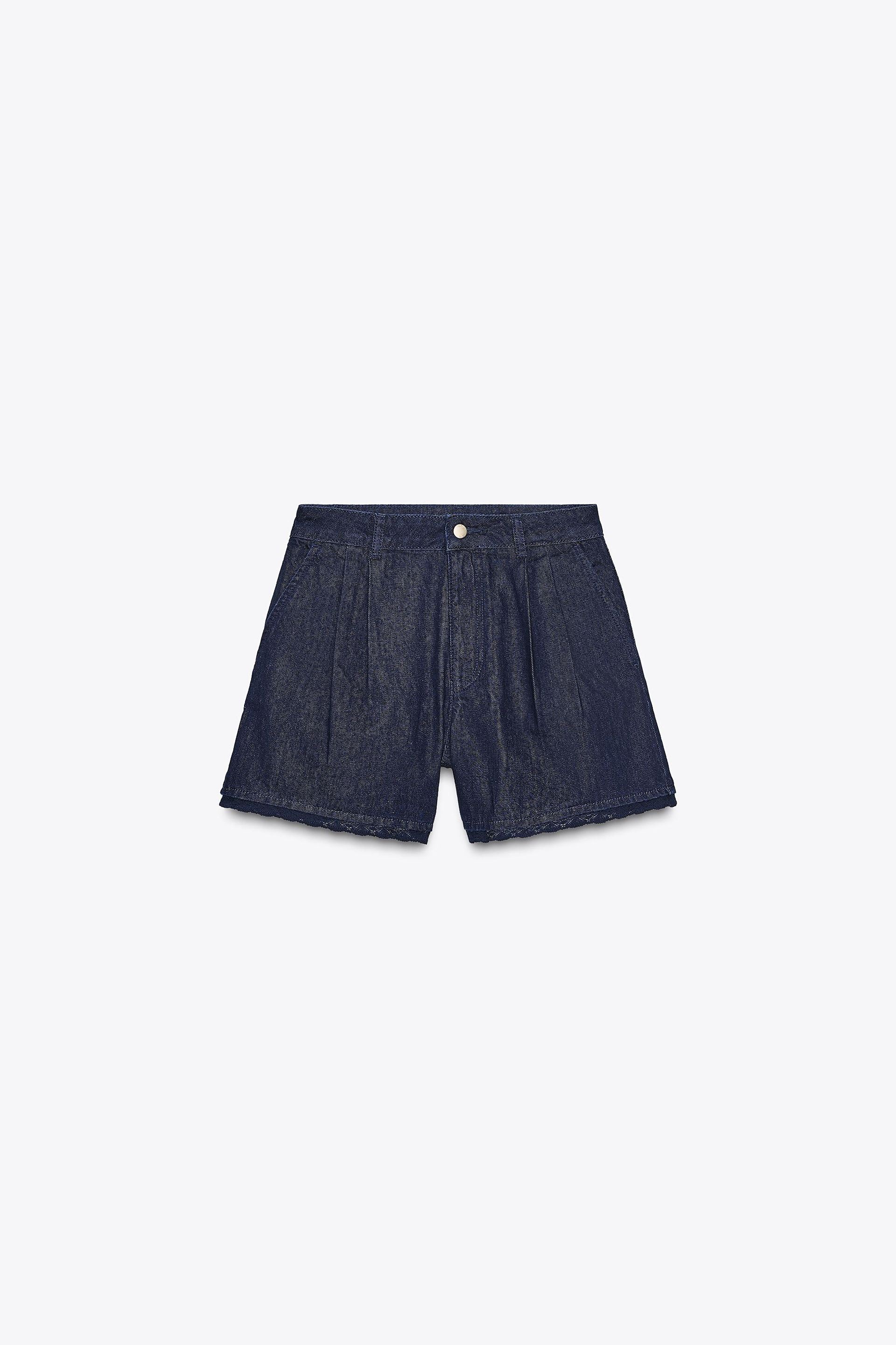 1975 Lace Denim Bermuda Shorts
