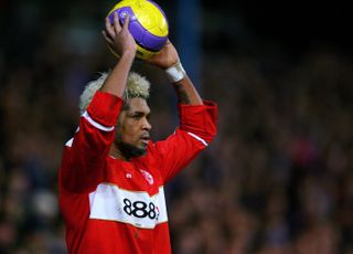 Abel Xavier in action for Middlesbrough against Portsmouth in the Premier League in January 2007.