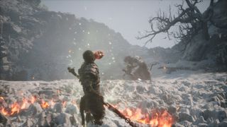 Black Myth Wukong screenshot of the player consuming health.