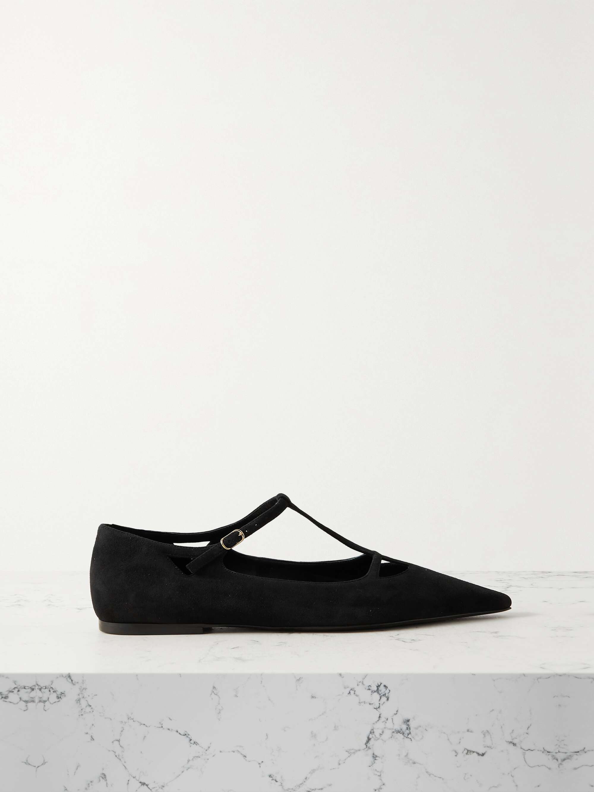 The Row, Cyd Suede Point-Toe Flats