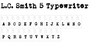 Free typewriter fonts: L.C. Smith 5 Typewriter