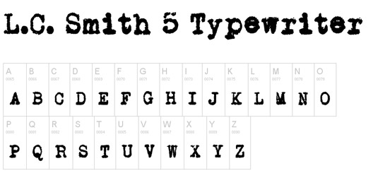 type writer font