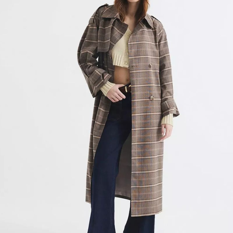 River Island , Check Trench Coat 