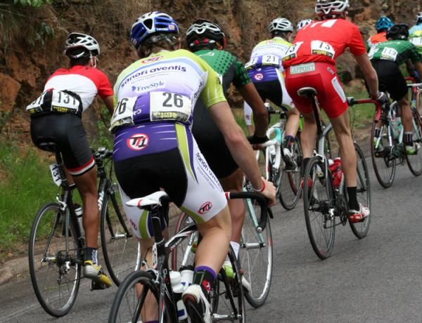 Alex Bowden (Team Type 1) tackles one of the many climbs in stage four.