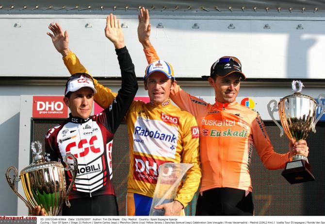 The 2007 Vuelta a Espa&ntilde;a podium