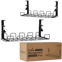 Under Desk Cable Management Tray 2 Packs | $28.99