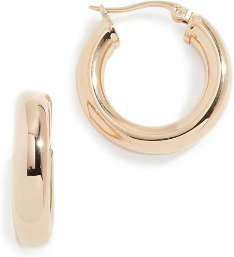 SHASHI, Yellow-Gold-Plated-Brass Shashi Women&#039;s Dominique Hoop Earrings, Gold, One Size
