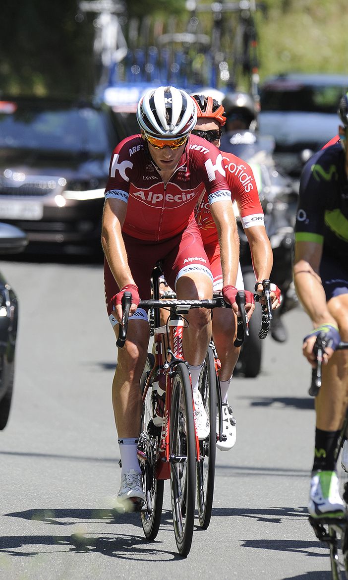 Sven Erik Bystrom in the breakaway at the Clasica San Sebastian