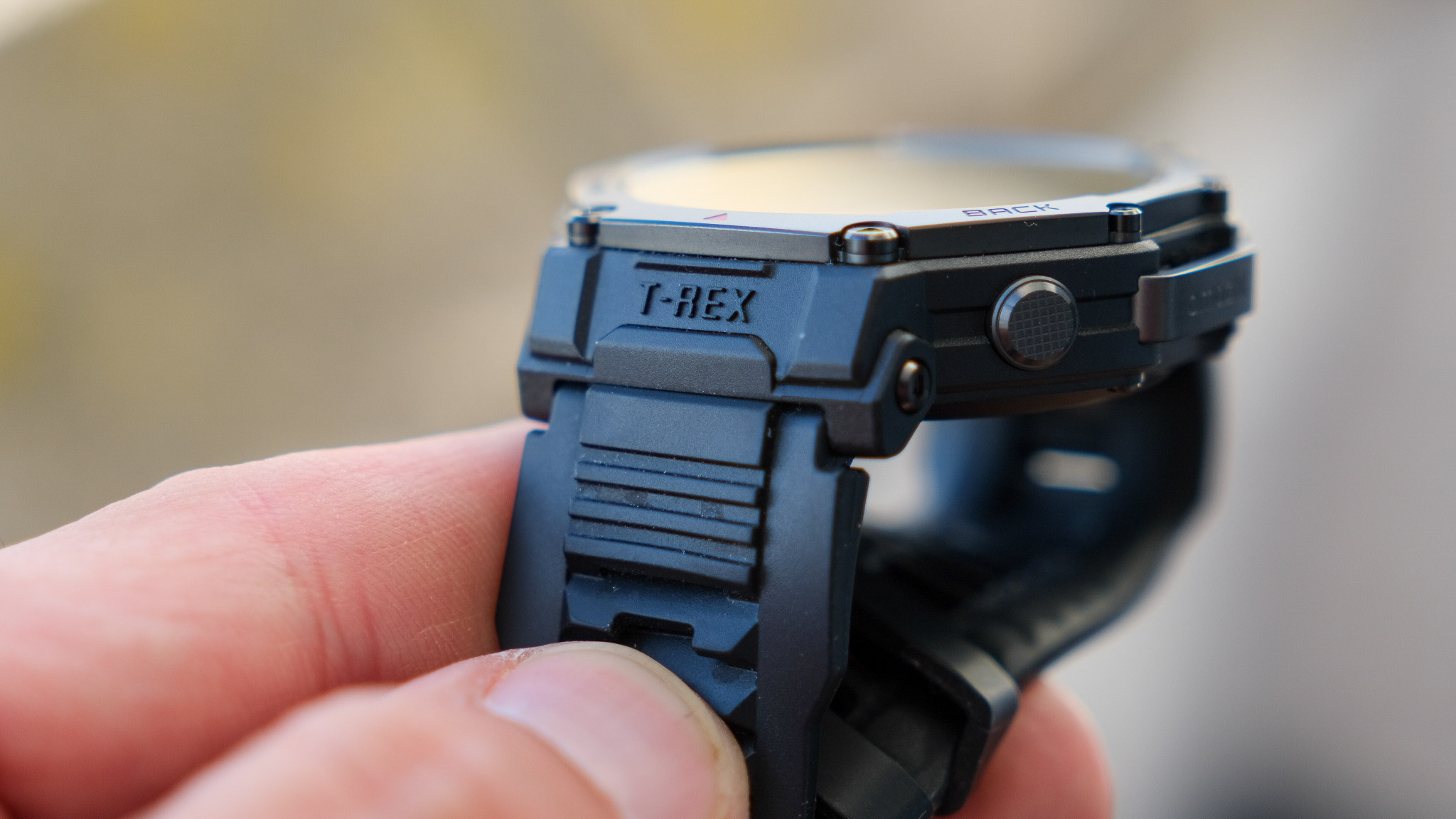 Amazfit T-Rex 3 Pro smartwatch in hand