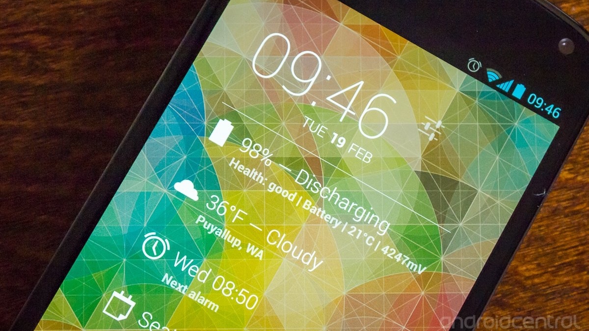 DashClock Lock Screen Widgets on Android