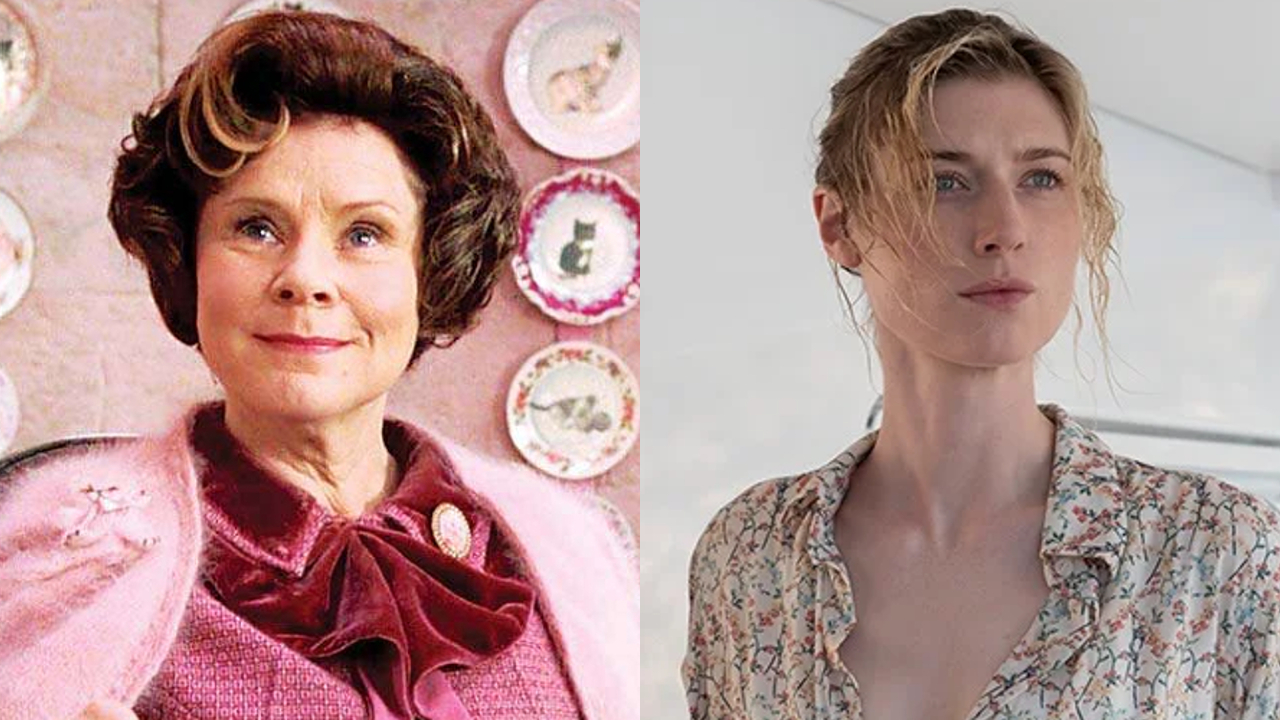 Imelda Staunton en Harry Potter y el Misterio del Príncipe;  Elizabeth Debicki en Principio
