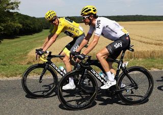 Chris Froome and Geraint Thomas during stage 6 at the tour de France
