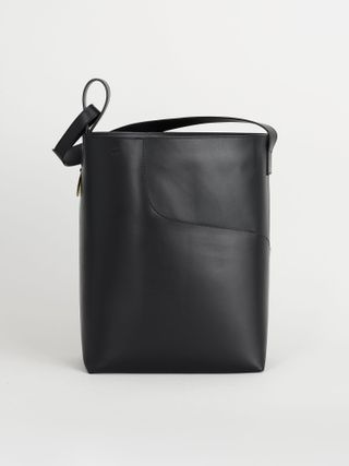 ATP Atelier Pienza Black Leather Large Tote Bag