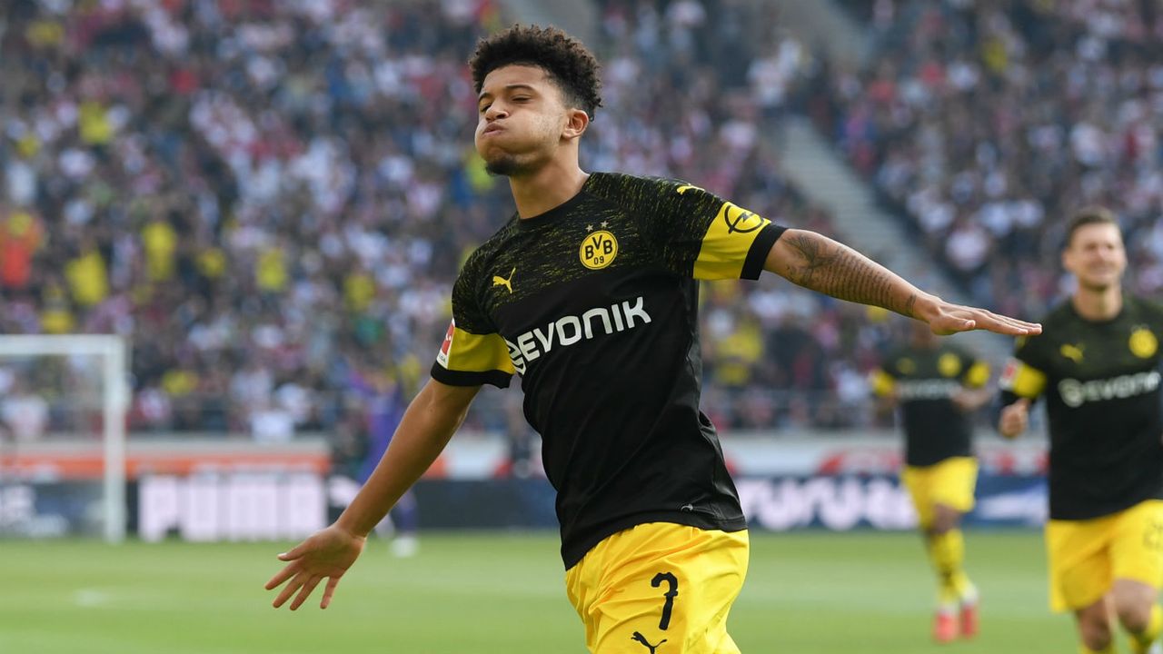 England winger Jadon Sancho has impressed in Germany for Borussia Dortmund