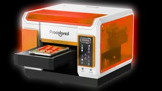 A procolored printer edited to be red to imply danger.