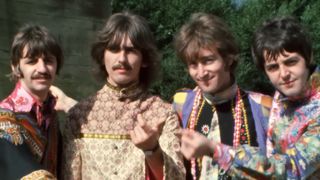 From left to right: Ringo Starr, George Harrison, John Lennon, Paul McCartney in a photo from the '60s