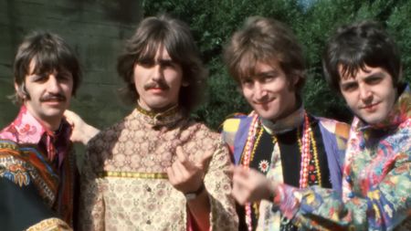 From left to right: Ringo Starr, George Harrison, John Lennon, Paul McCartney in a photo from the '60s