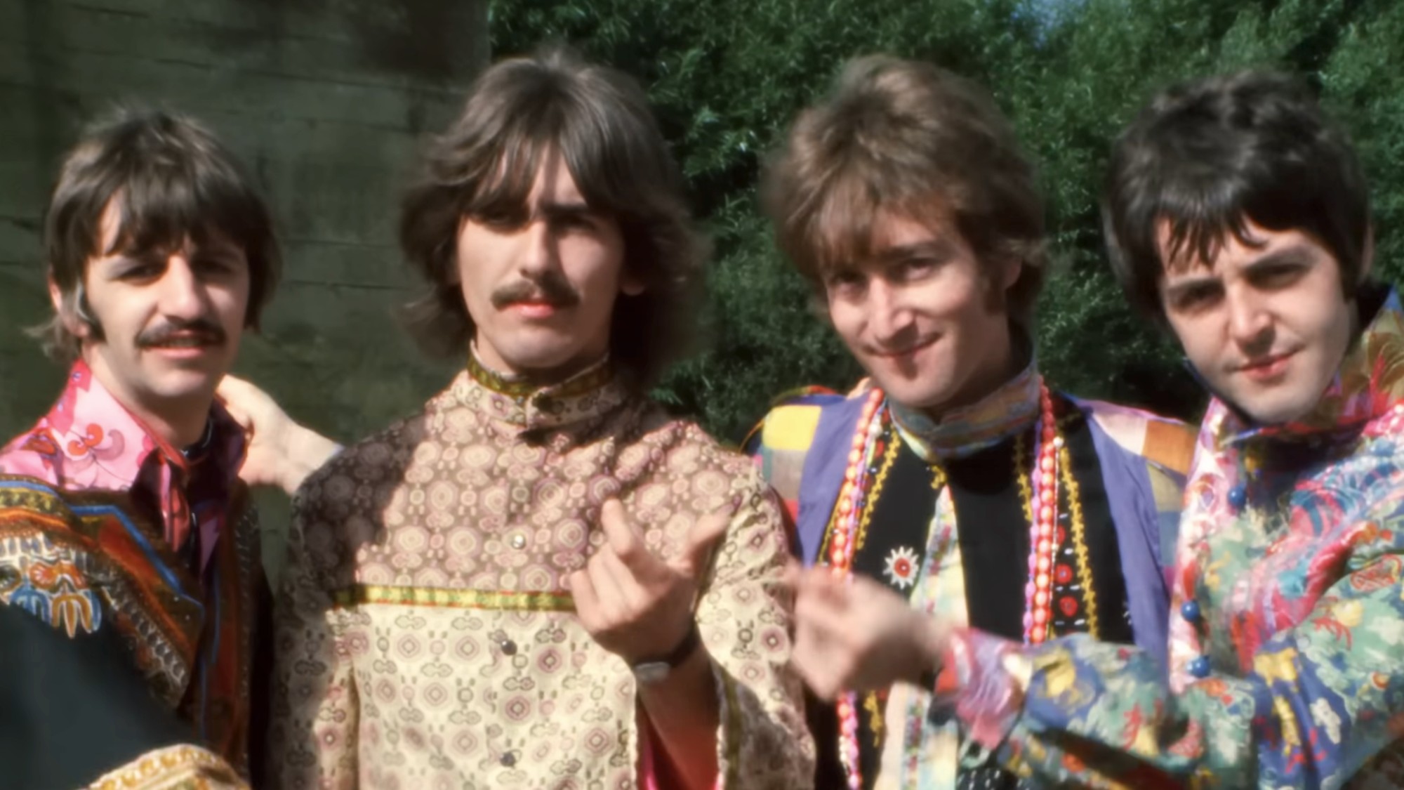 From left to right: Ringo Starr, George Harrison, John Lennon, Paul McCartney in a photo from the '60s