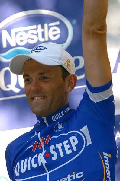 Winner C&eacute;dric Vasseur (Quickstep-Innergetic) who took a lesson from teammate Tom Boonen to win the stage.