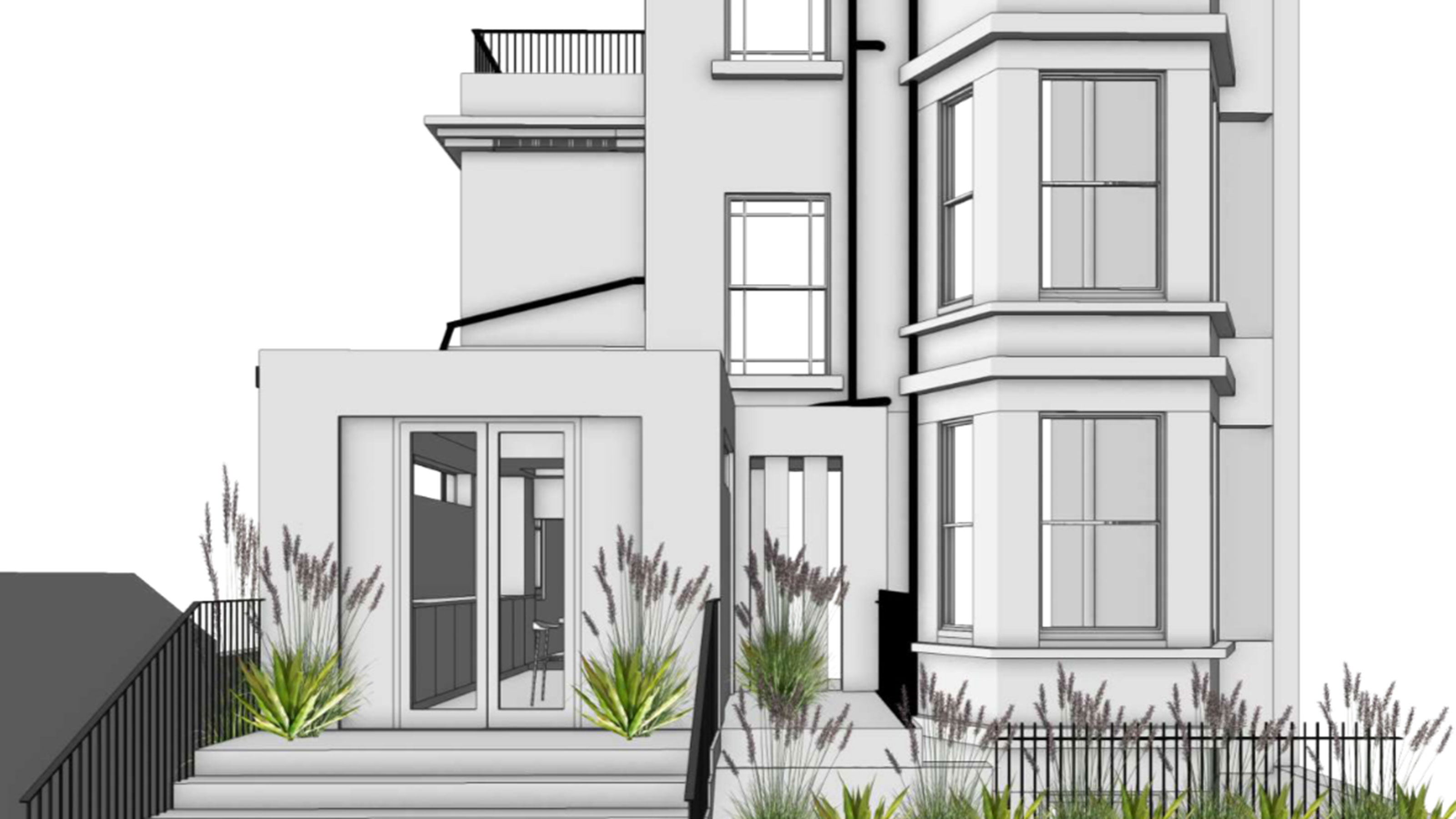 Architect's render of extension