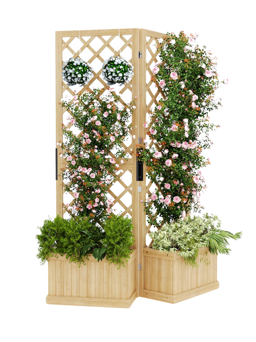 Privacy Screen With Planter Box