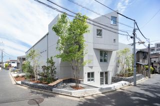 side view of Music Hall & Residential units by Ryuichi Sasaki Architecture