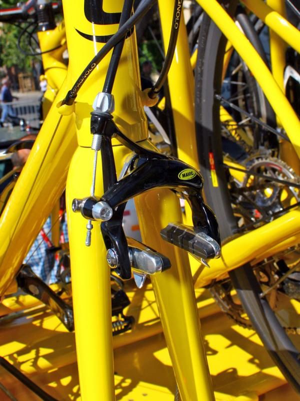 Mavic neutral spare bikes naturally come with the company's own brake calipers.