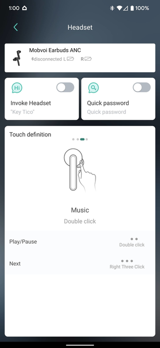 Mobvoi Earbuds Anc App Screenshot