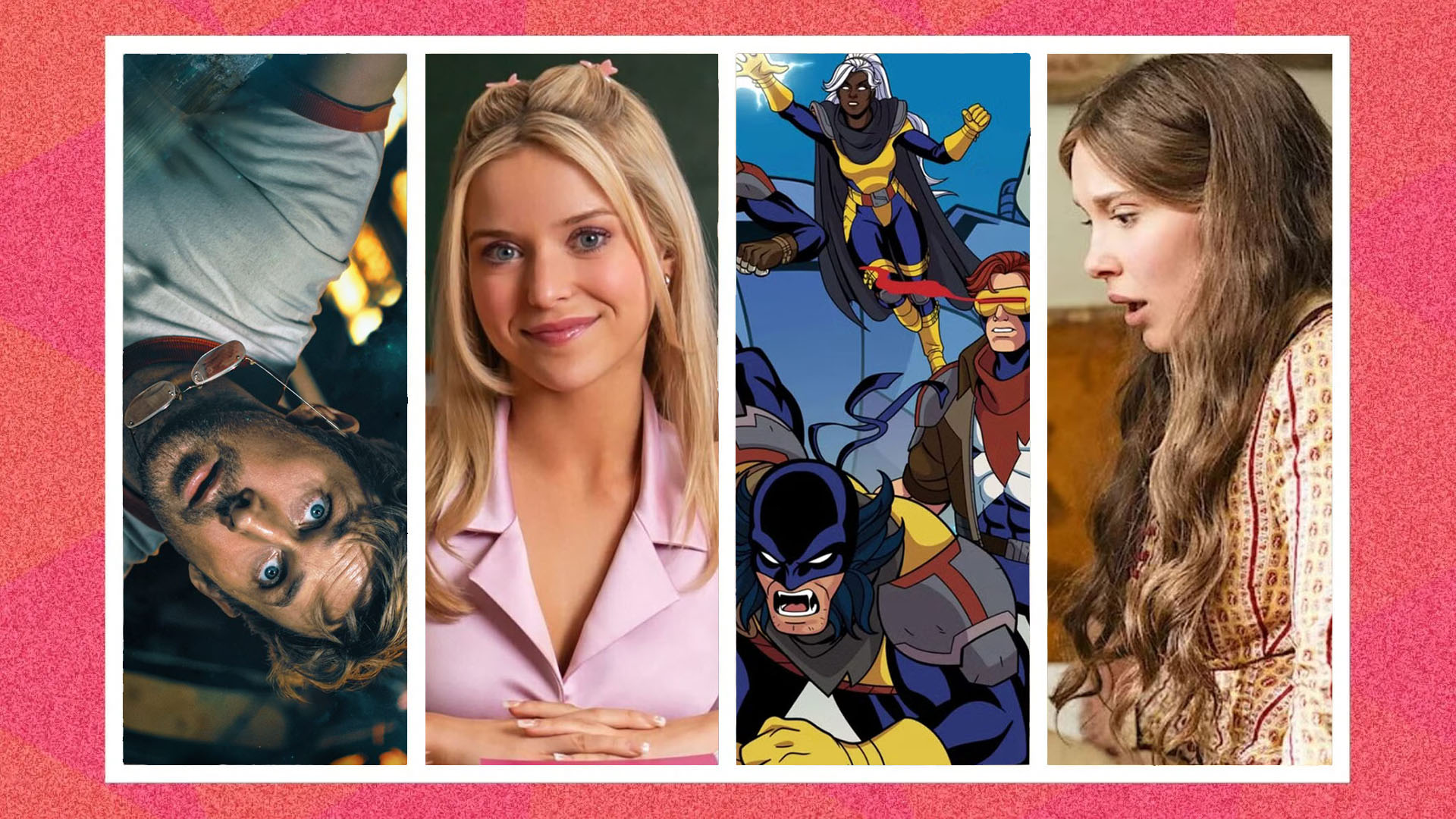 Screengrabs from 4 TV shows and films.