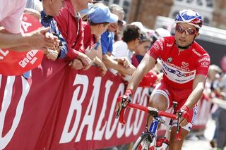 Bouhanni celebrates winning the Giro's points classification