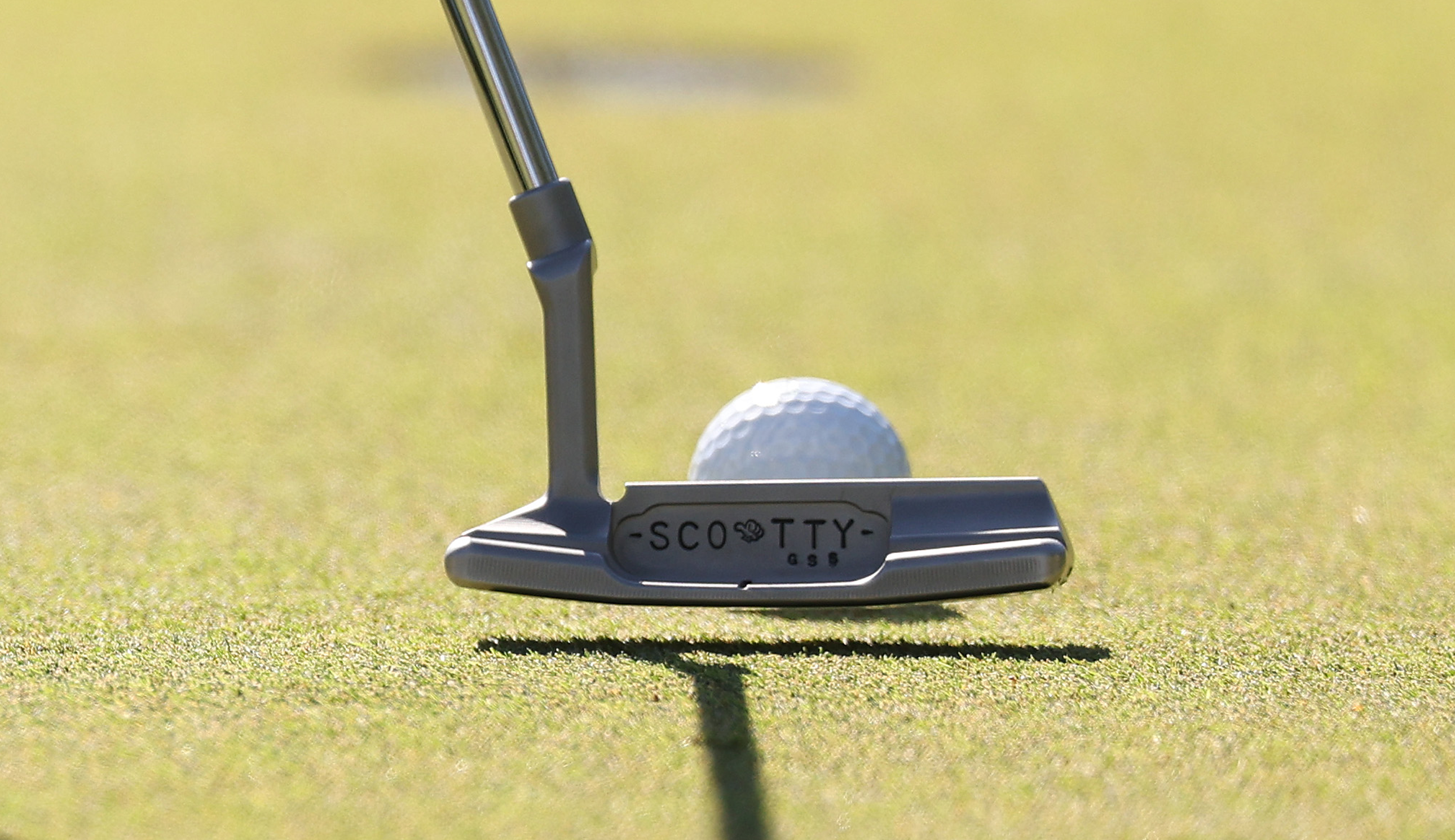 A close up of the putter used by Scottie Scheffler
