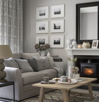 small grey living room