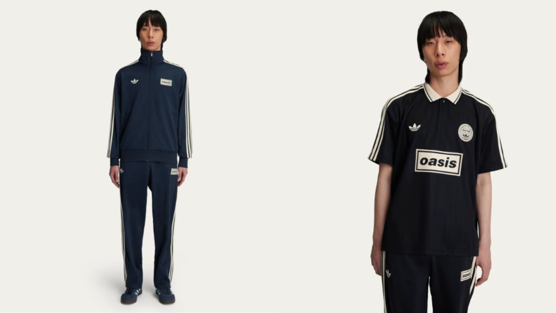 an image of the blue track jacket, and football style shirt