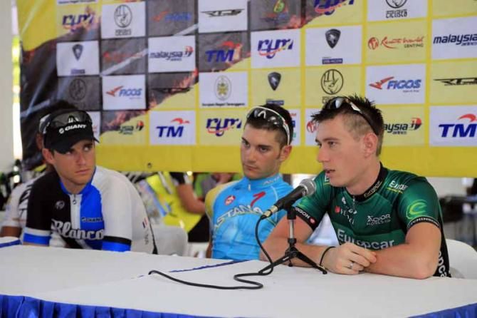 Pierre Roland (Europcar) addresses the press
