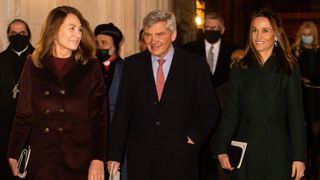 Carole Middleton, Michael Middleton and Pippa Middleton attend the "Together at Christmas" community carol service